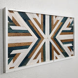 Geometric Reclaimed Wood Hanging Wall Art